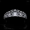 Hair Clips Bride Wedding Zircon Crown Headdress Evening Dress Accessories TR15107