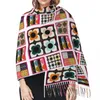 Scarves Personalized Printed Orla Kiely Jigsaw Scarf Men Women Winter Warm Fashion Versatile Female Shawls Wraps