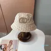 Designer da donna lavorato a maglia secchiello moda Sun Fisher per uomo donna cappelli da spiaggia berretti a cuffia cappello di paglia berretto da baseball