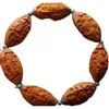 Strand Product Olijfnoot Handgesneden origineel leer Een flits van armband Mes Methode Fijne steenhouwen One Thought Magi