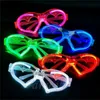 Fête faveur lunettes de lumière LED clignotant en forme de coeur lunettes de soleil Flash danses lunettes lumineuses Festival décoration cadeaux LT839