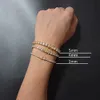 Gioielli con bracciale da uomo personalizzati personalizzati di marca hip-hop Sier Mosang Diamond Tennis