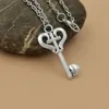 10Pc Alloy Antique Silver Fashion key Pendant Necklace For Men & Womens Jewelry Accessories A-860d