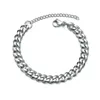 Bracciale rigido da 3 / 5mm Bracciale a catena grosso per uomo Bracciale a catena a maglia cubana in acciaio inossidabile Classico Punk Accessori per gioielli maschili pesantiL2403