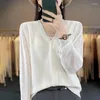 Women's Knits Summer Ice Linen Cardigan Coat Bat Knit Loose V-Neck Long-Sleeved High-End External Air Conditioning Shirt Sun