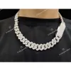 Bulk Selling Price Stainless Steel Necklace 16 Mm Moissanite Diamond Cuban Chain for Mens Party Wear Use From India