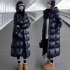 Trenchs de femmes manteaux long manteau femme veste 2024 à capuche mode hiver épais chaud coton rembourré imperméable vêtements d'extérieur pour femmes