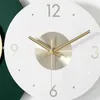 Wandklokken Nordic Groen Eenvoudige Stille Klok Metaal Quartz Horloge Creatieve Woonkamer Decoratie El Lobby