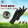 Nouveaux gants en cuir véritable pour femme, peluche chaude d'hiver, doublure en fourrure de lapin douce, fermoir riveté, mitaines de haute qualité T267m