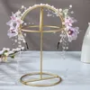 Hair Clips Pearl Tassel Hoop Purple Floral Hairband Bride Tiara For Women Wedding Accessories Rhinestone Fringe Jewelry Gift