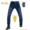 Motorcykelkläder 2023 män byxor spandex jeans skyddsutrustning ridning turnerande svart motorcykelbyxor blå motocross moto ride drop ot8p6