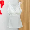 Meizhai Vest Womens Beauty Back with Breast Cushion One piece Mesh Free Bra Vest Large Size Seamless Abdomen Tiktok