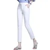 Summer Women Pants Casual Solid Spring Summer Cotton Linen Lady Ankle -Length Trousers Pants 240309