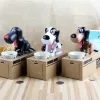 Lådor automatiserad hund stjäl mynt bank bank pengar sparande lådan gåva söt elektroniska spargrisar tecknad robot hund stjäl mynt bank barn leksak