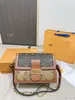 Top Quality Designer Messenger Bag Handbag Dauphine Mm Crossbody Bag Luxury Daphne Chain Classic Vintage Coated Canvas Cow Leather Womens Envelope Brown Bag