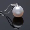 SHDIYAYUN Big Sale Pearl Necklace 9-10mm Drop Shape Natural Freshwater Pearl Pendant 925 Sterling Silver Jewelry For Women Gift 240305