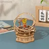 3D Buzzles DIY Wood Music Box Kit 3D Wooden Puzzle Trotatable Starry Night Assembly Jigsaw Toy Gift For Girlfriend زوجة 240314