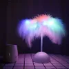 Table Lamps 1pc Feather Table Lamp Bedroom Indoor Decorative Lamp Romantic Gift Birthday Lamp Feather Lamp Table Night Lamp Valentines Day Birthday Gift Pink W