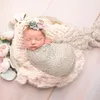 Blankets Infant Born Swaddle Blanket Baby Sleeping Stretchy Mesh Lace Pography Props For 0-12 Month