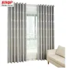 Curtains European Silver Shading Blackout Curtains for Living Room Bedroom Dining Elegant Embroidery Thickened Fashion Simple Decoration