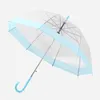 Guarda-chuvas transparente guarda-chuva para chuva criativa mulheres meninas senhoras novidade itens alça longa guarda-chuvas à prova de chuva