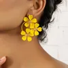 Stud Earrings Large Metal Flower Post For Women Fashion Multi Color Enamel Wedding Accessories Romantic Party Jewelry Gifts 2024444