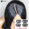 5x5 Silk Base Closure Silicone Top Human Hair Lace Remy with Baby Free Middle Part 240229