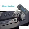 Bluetooth Car Kit Hands 35Mm Streaming Stereo Wireless Aux O Music Receiver Mp3 Usb V31 Edr Player5370070 Drop Delivery Automobiles Mo Otsfg