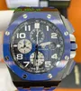 AP Watch Montre Tourbillon Montre Royal Oak Offshore Series 26405CE Bleu Céramique Trois Yeux Timing Boucle Ardillon Mode Homme Loisirs Affaires Sports Machinerie Montre