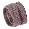 Bandanas Unisex Warm Knit Neck Circle Scarf Chunky Thick Loop (Khaki)