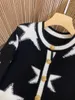 Women's Knits Top End Women Fashion Wool Blend Jacquard O-neck Slim Cardigan Coat Elegant Lady Long Sleeve Single Breasted Jacket Sweater