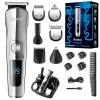 Trimmers Original Kemei Digital Display All in One Hair Trimmer pour hommes Courbe de barbe à barbe Electric Hair Clipper Tooming Kit Haircut
