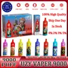 Uzy Vaper 9000 Puffs Puff 9K 9000 engångsvapet Deschable Vaper E-cigaretter Mesh Coil 0 2 3 5% 18 ml Disposables Vapers Pen Uzy 9000 Puff Raddbar 850mAh Razz Bar