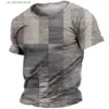 T-shirts hommes Vintage chemise à carreaux hommes T-shirt rayé imprimé court Slve Tops été o-cou sweat-shirt décontracté vêtements pour hommes mâle Strt T Y240314