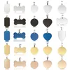 Hondenkleding Blank roestvrijstalen ketting Leger Kat ID-tag Huisdieraccessoires Anti-verloren tags 20 stuks Metalen hangers voor graveren