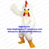 Costumes de mascotte Blanc Longue Fourrure Poulet Chook Coq Poule Poussin Costume De Mascotte Personnage De Dessin Animé Programme Pour Enfants Fête D'anniversaire Zx659