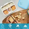 Lancheira portátil microondas lancheira selada caixa de salada acampamento ao ar livre bento caixa talheres piquenique recipiente de armazenamento de alimentos para criança 240304