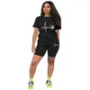 Women's Tracksuits T-Shirts Suit Tracksuit Casual Short Sets For Women 2 Pieces Sports Daily Jogging Summer 2024 Outfit Legging Matching