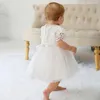 Baby Girl Christening Gown White Lace First Birthday Baptism Dress Infant Clothing 6150BB 240301