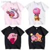 T-shirts Dessin animé Anime Figures Star Kirby Impression Filles Vêtements À Manches Courtes Kawaii Mignon Été Adulte Enfants Top T-shirt Pull ldd240314