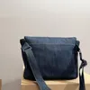 Klassieke denim messenger tas mode luxe ontwerper retro canvas klassieke letters crossbody schoudertas draagtas geen doos