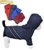 Pawzroad capa de chuva para cachorro, roupas para animais de estimação, respirável, roupas para animais de estimação, casaco reflexivo à prova d'água, jaqueta para cachorro, camiseta 9231045