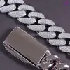 Custom High Quality 925 Silver Moissanite Cuban Chain 20mm Ice Out Vvs Diamond Fashion Jewelry Necklaces for Mens