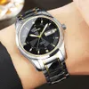 Designer Calendar Night Glow Men's New Fully Automatic Hollow Mechanical Swiss Business Tungsten Steel Waterproof Watch