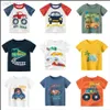 T-Shirts Kinder Jungen Kleidung 100 % Baumwolle Kurzarm T-Shirts Auto Bus Cartoon Kinder Kleidung 2-8 Jahre Kinder Sommerkleidung ldd240314