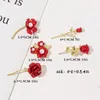 Broches en fausse perle pour femmes, élégantes, fleur de Rose rouge, luxe brillant, châle, écharpe, boucle de chemise, épingle à revers, Corsage, accessoires de costume