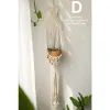 Cestas artesanais macrame planta titular algodão vários estilos vaso de flores cabide pendurado cesta para decoração de parede pátio decoração de jardim