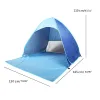 ملاجئ 2020 ترقية خيمة شاطئ مقاومة للماء قابلة للطي في الهواء الطلق UV Sun Shelter Lightweight Beach Sun Shadebeach Tents لـ 23 شخصًا