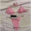 up gglies ggs gu cci halter guc ci guucci gucc push gcccis gccci classics print print letter sexy bikini set designer two chain piece