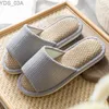 home shoes Flax slippers male summer home cotton indoor floor four seasons comfortable massage deodorant shoes Special offer 240314